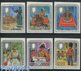 Silver Anniversary of Coronation 6v, Imperforated