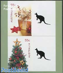Personal Christmas stamps 2v s-a