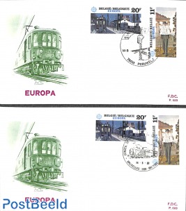 Europa, 2 covers with diff. First Day Cancellations