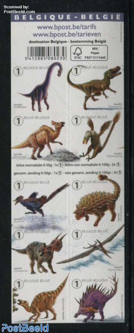 Dinosaurs 10v in foil booklet