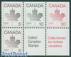 Definitives booklet pane with 4 stamps
