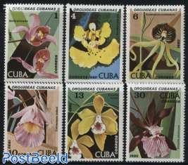 Cuban orchids 6v