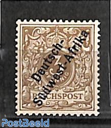 Deutsch Sudwest-Afrika, 3pf, Stamp out of set