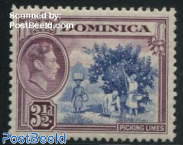 3.5d, Picking limes, Stamp out of set