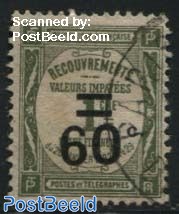 60c on 1c olive, Stamp out of set