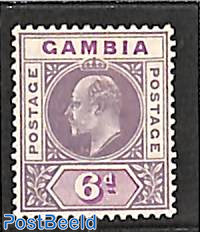 6d , WM Multiple Crown-CA, Stamp out of set