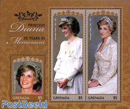 Princess Diana, 20 Years in Memoriam 3v m/s