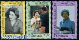 Elizabeth II 60th birthday 3v
