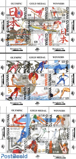 Olympic winter games, 3x overprint ALBERTVILLE '92, 3 m/s