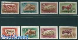 Domestic animals 8v, imperforated