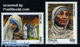 Mother Theresa 2v, joint issue Albania