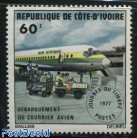 Stamp Day, airmail 1v