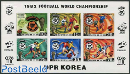 World Cup Football, Korea 1982 6v m/s, Imperforated