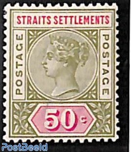 50c, Straits Settlements, Stamp out of set