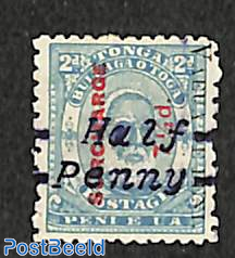 Half-Penny on 7.5d on 2d, Stamp out of set