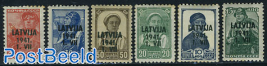 Overprints on Soviet stamps 6v