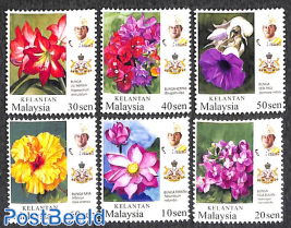 Kelantan, flowers 6v