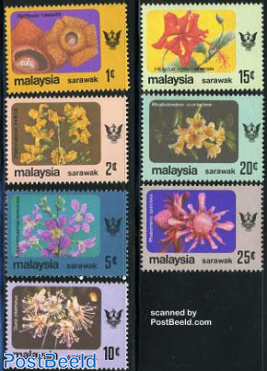 Sarawak, flowers 7v