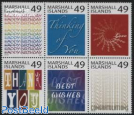 Greeting Stamps 6v [++]