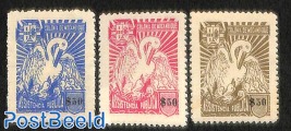 Welfare stamps 3v, format 28x35mm