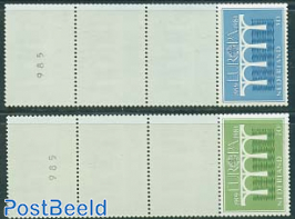 Europa coil stamps 2 strips of 5 stamps