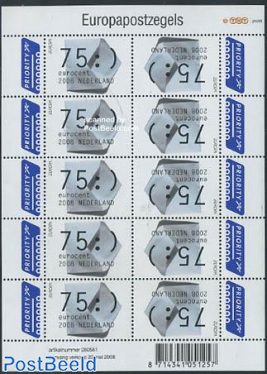 Europa, the letter m/s (with 10 stamps)