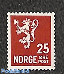 25o, WM posthorn, Stamp out of set