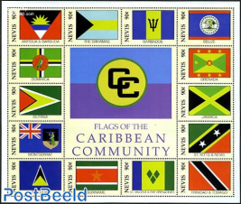 Caribean community 14v m/s, flags