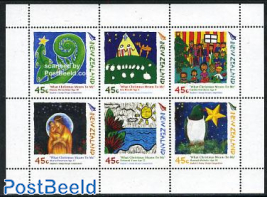 Christmas, children stamp design 6v m/s