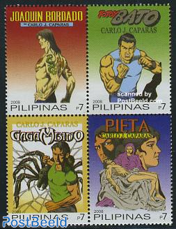 Stamp collecting month, comics 4v [+]