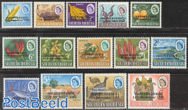 Definitives, overprinted on South.Rh. stamps 14v