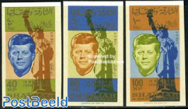 J.F. Kennedy 3v imperforated