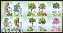 Trees 10v s-a in booklet