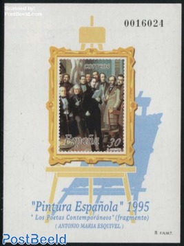 Spanish paintings, Special sheet (not valid for postage)