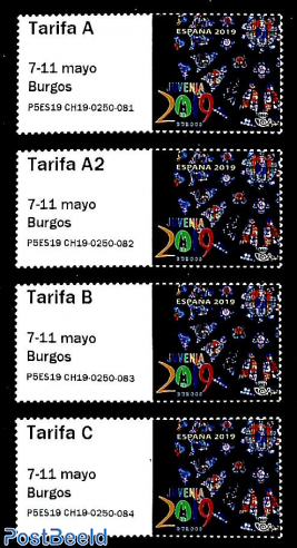Automat stamps Burgos, stained glass 4v s-a