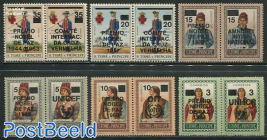 Nobel Prize winners 12v, overprints (these stamps have usually pergamin sticked on gumside)