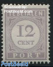 12c, Postage due, perf. 12.5, Stamp out of set