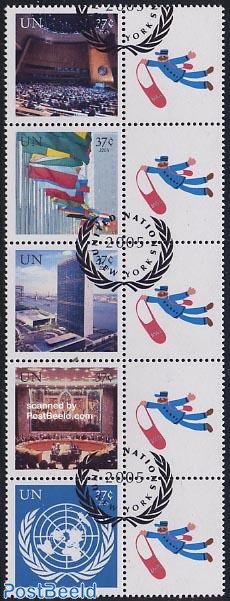 Personal stamps 5v [::::] only issued with cancellation