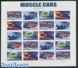 Muscle Cars minisheet imperforated