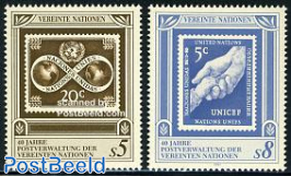 40 years UN postal services 2v