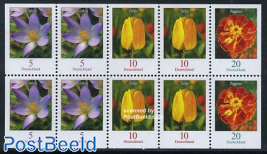 Flowers m/s (with 10 stamps)