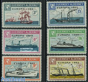 Commodore parcel stamps, Europa 6v
