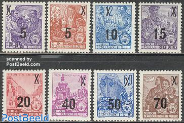 Definitives overprinted 8v