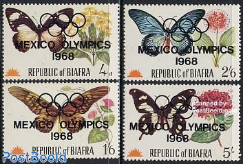 Olympic games Mexico overprints 4v