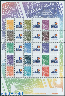 Marianne personal stamps 15v m/s
