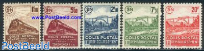 Parcel stamps, railways 5v
