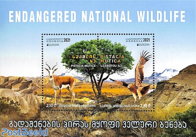 Europa, endangered wildlife s/s