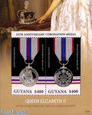 25th anniversary Coronation Medal s/s