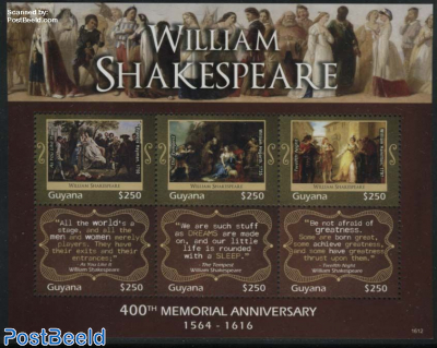 William Shakespeare 6v m/s