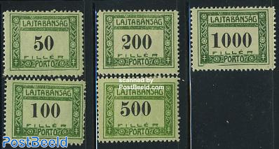 Western Hungary, postage due 5v